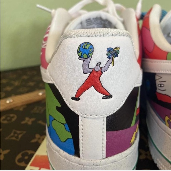 Nike Air Force 1 Low x Ruohan Wang Multi-Color 2020. Flyleather AF1, Men's US 11 - Picture 7 of 8